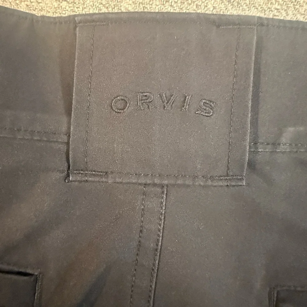 Orvis Cargo Shorts Mens 38 Black Nylon Hiking Fishing Outdoor Utility